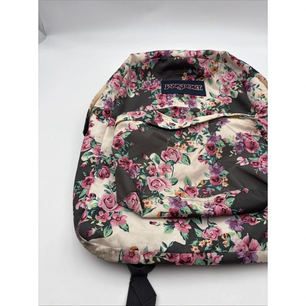JanSport SuperBreak Backpack Vintage Floral Print Classic Book Bag Multicolor